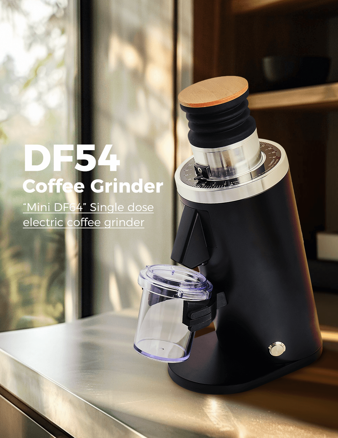 Coffee Grinder Burr Flat - New Design DF54 Household Espresso Electric