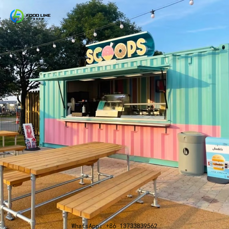 Equipment Of Coffee Shop - Customized Prefabricated mobile fast food container