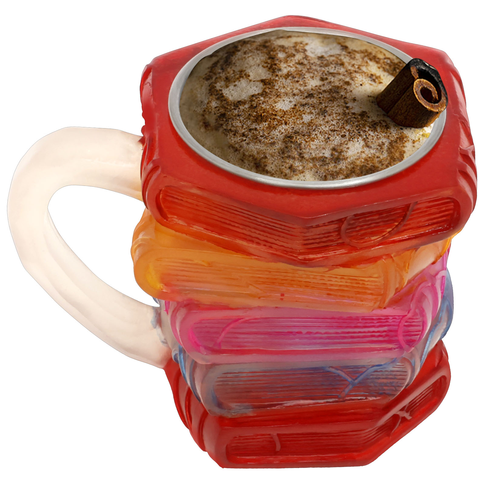 Painted Book Mug 3D Colored Gl - Coffee Equipment Gift 评论和价格