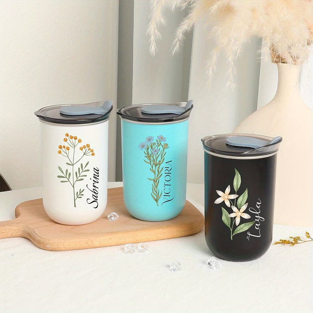 Customized birthday floral mug - Coffee Equipment Gift 评论和价格