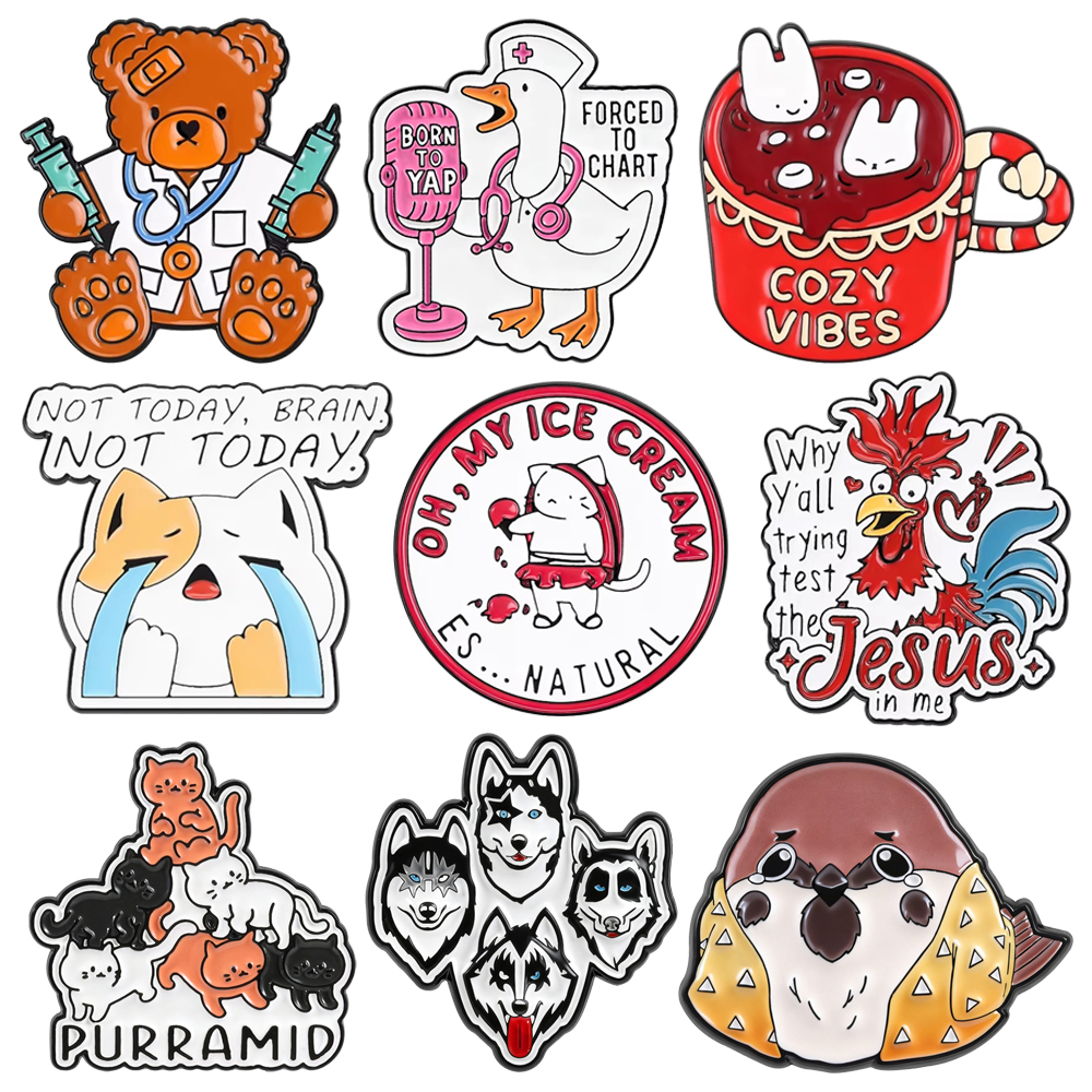 Cute Doctor Bear Pin Goose Nur - Coffee Equipment Gift 评论和价格