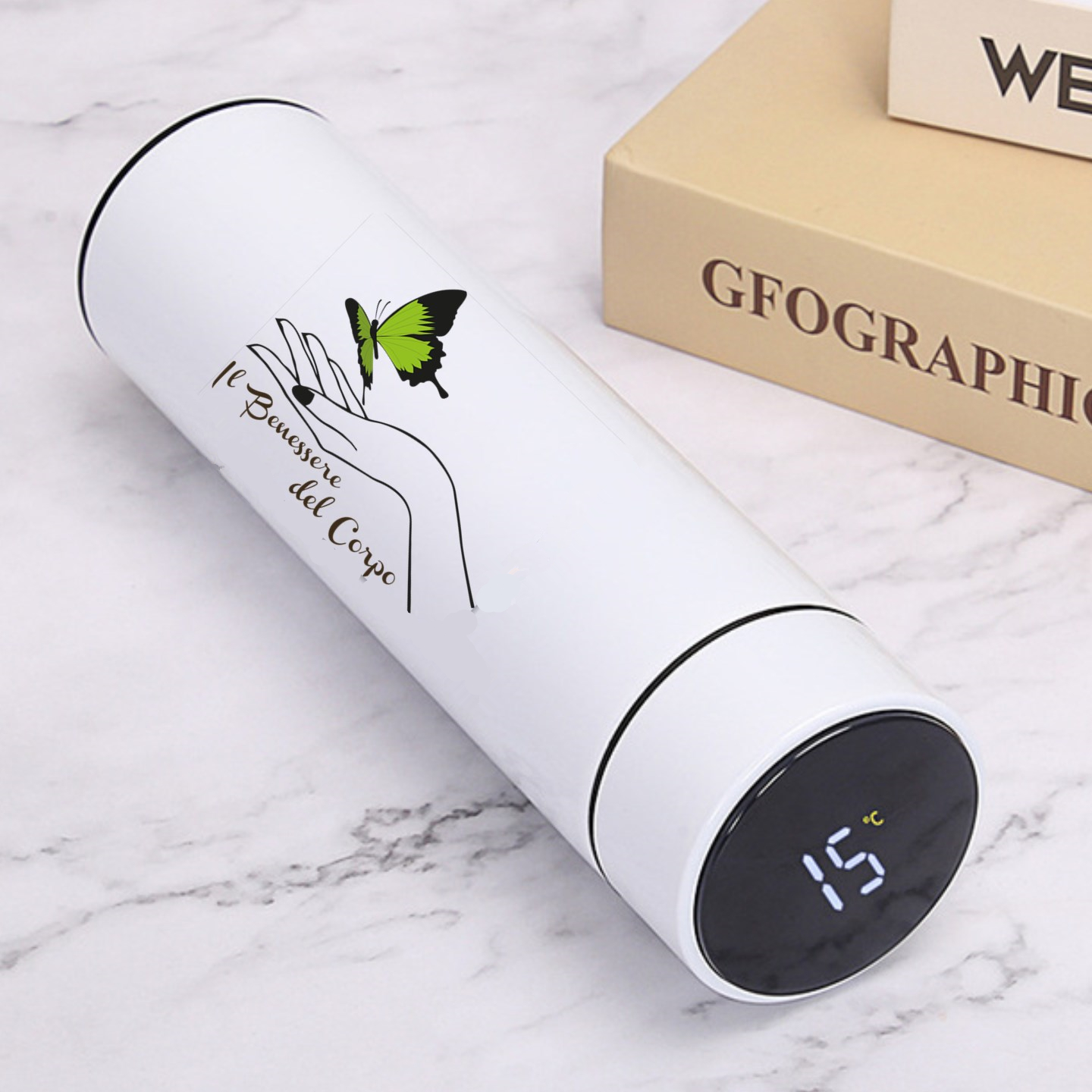 Vacuum Water Bottle Smart Disp - Coffee Equipment Gift 评论和价格